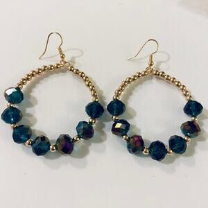 Glass Bead Loop Earrings
